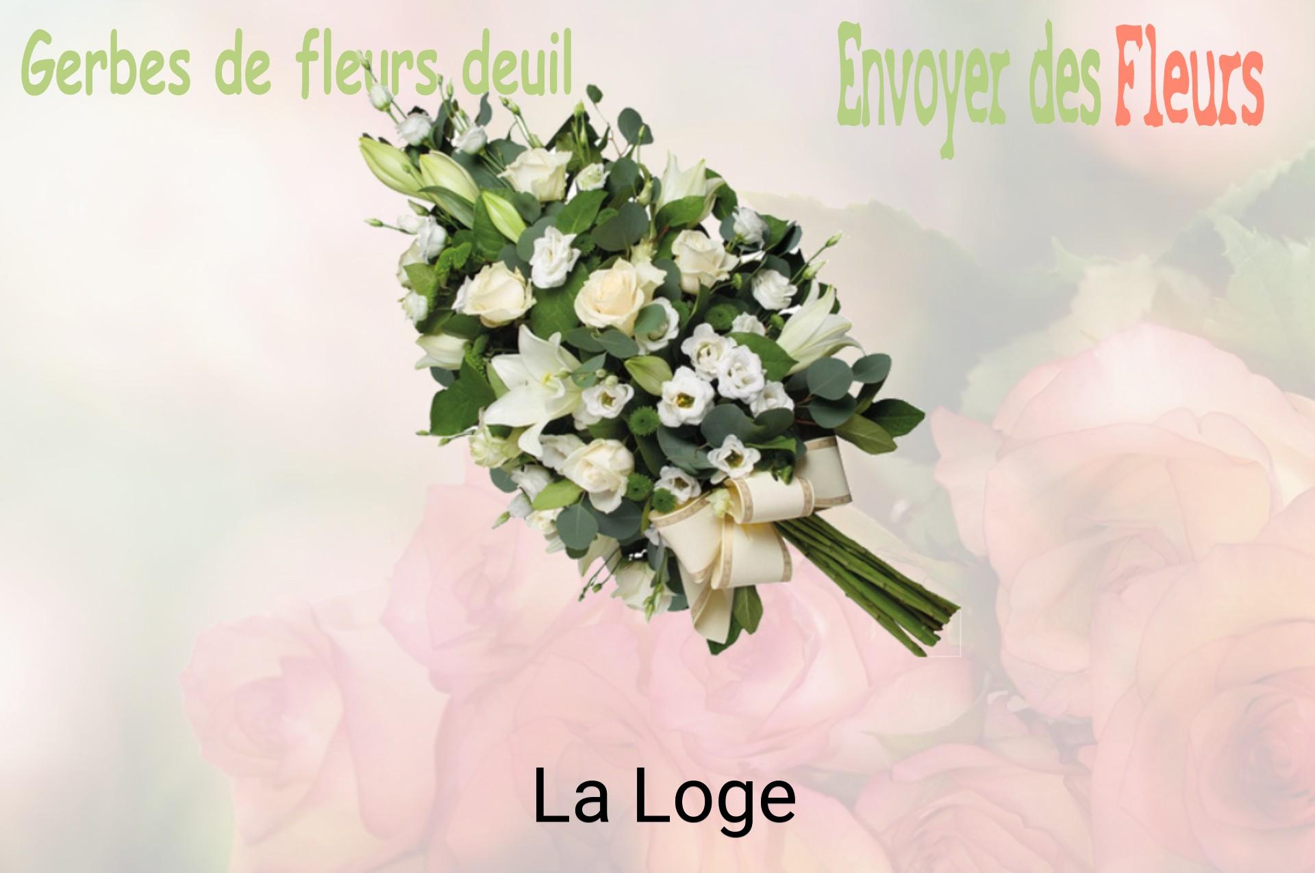 Gerbe de fleurs de deuil livrée à La Loge